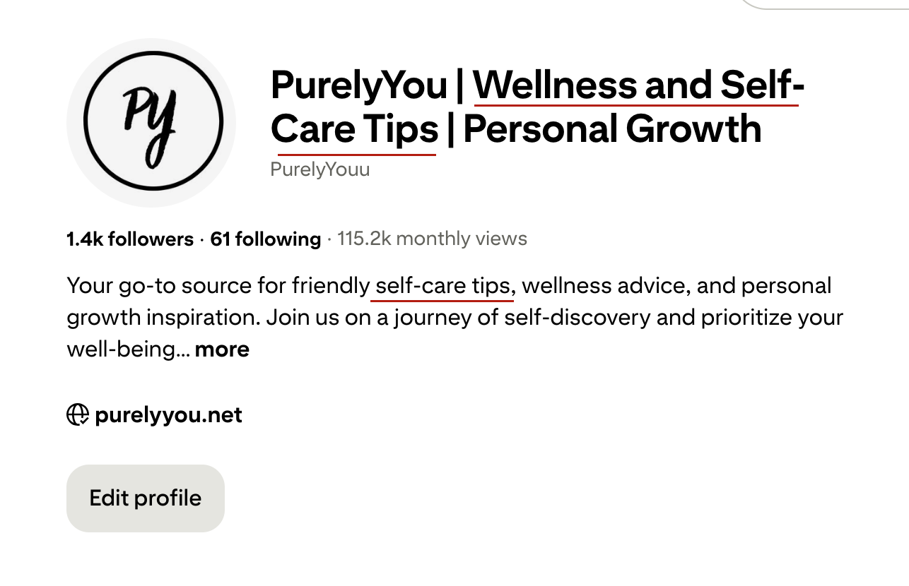 Pinterest profile optimization with keywords for bloggers β display name and bio example